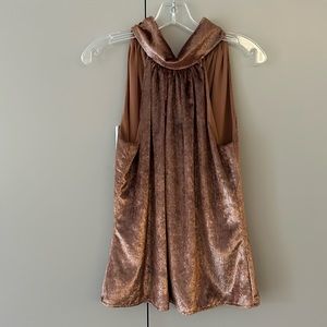 Ramy Brook velvet sparkle halter top size s